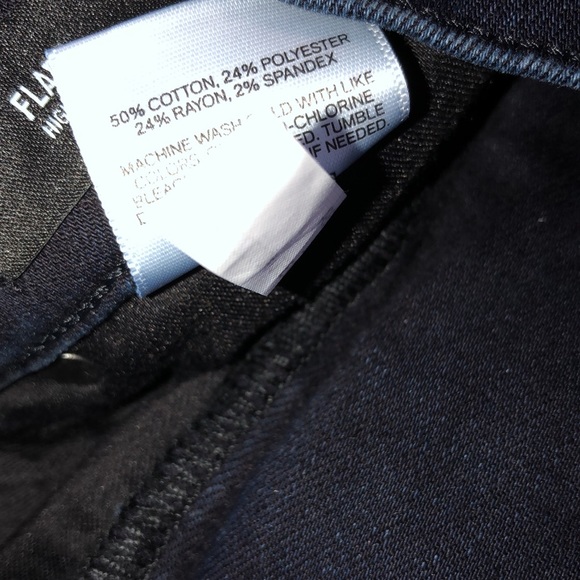 Express High Waisted Super Soft Dark Wash Flare Jeans - Picture 3 of 5